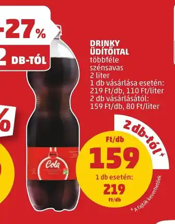 PENNY DRINKY ÜDÍTŐITAL 2 liter ajánlat