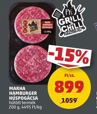 PENNY MARNA HAMBURGER HUSPOGACSA 200g ajánlat