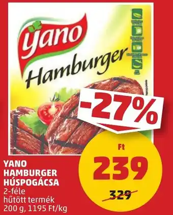 PENNY YANO HAMBURGER HÚSPOGÁCSA 200g ajánlat