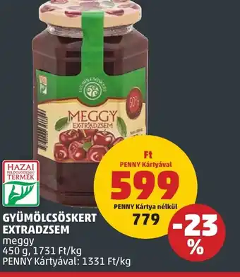PENNY GYÜMÖLCSÖSKERT EXTRADZSEM 450g ajánlat