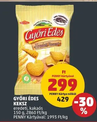 PENNY GYŐRI ÉDES KEKSZ 150g ajánlat