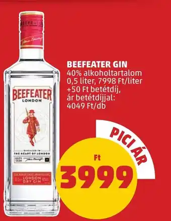 PENNY BEEFEATER GIN 0,5 liter ajánlat