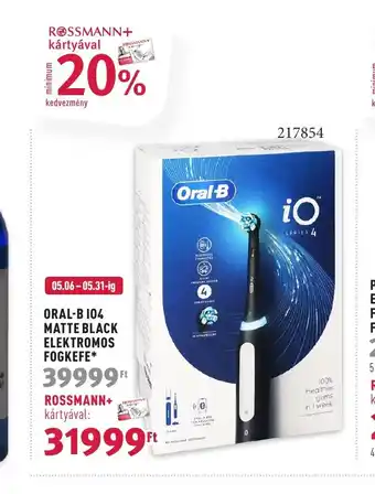 Rossmann ORAL-B 104 MATTE BLACK ELEKTROMOS FOGKEFE ajánlat