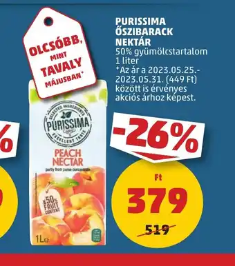 PURISSIMA ŐSZIBARACK NEKTÁR 1l