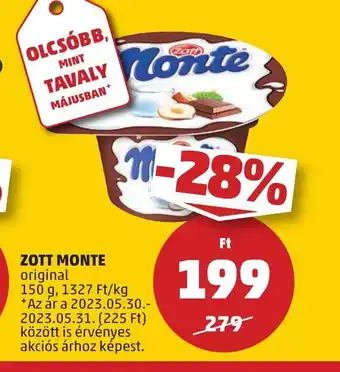 PENNY ZOTT MONTE 150g ajánlat