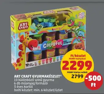 PENNY ART CRAFT GYURMAKÉSZLET 10 különböző színű gyurma ajánlat