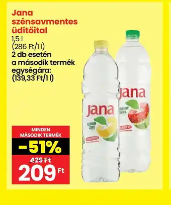 Spar Jana szénsavmentes üdítőital 1,5l ajánlat