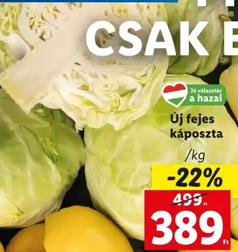 Lidl Új fejes káposzta 1kg ajánlat