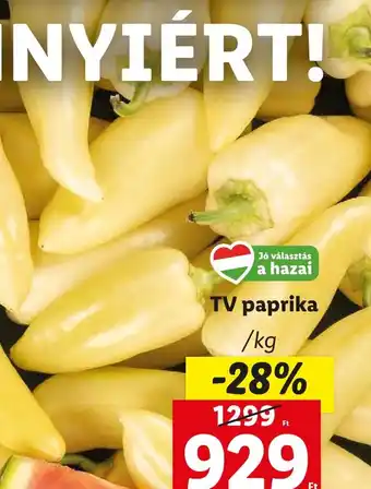 Lidl TV paprika 1kg ajánlat