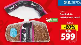 Lidl TREND+ Szénhidrát- csökkentett vekni 350g ajánlat