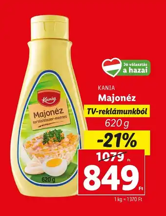 Lidl Kania Majonéz 620g ajánlat