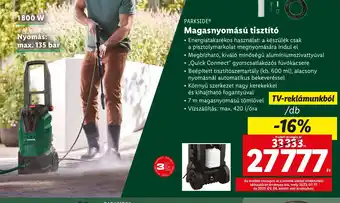 Lidl PARKSIDE® Magasnyomású tisztító ajánlat