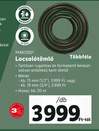 Lidl PARKSIDE® Locsolótömlő ajánlat