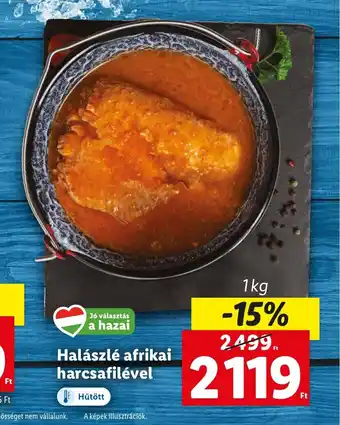 Lidl Halászlé afrikai harcsafilével 1kg ajánlat