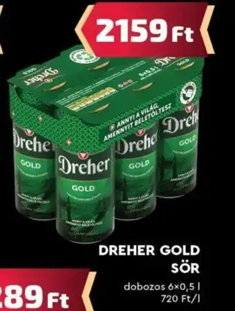 Príma DREHER GOLD SÖR 6x0,5l ajánlat