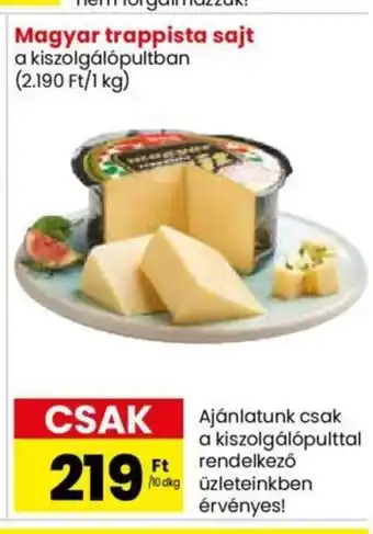 Spar Market Magyar trappista sajt 10dkg ajánlat