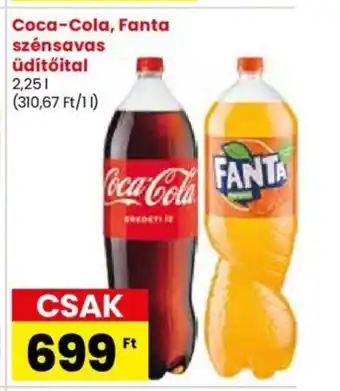 Spar Market Coca-Cola, Fanta szénsavas Üdítőital 2,25l ajánlat