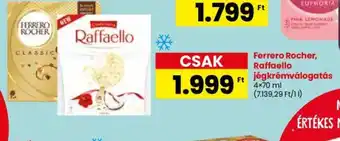 Spar Ferrero Rocher, Raffaello jégkrémválogatás 4×70 ml ajánlat