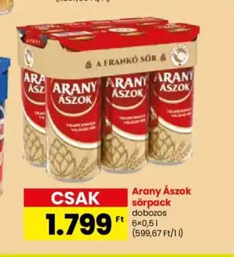 Spar Arany Ászok sörpack 6×0,5l ajánlat