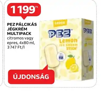 Auchan PEZ PÁLCIKÁS JÉGKRÉM MULTIPACK 4x80ml ajánlat