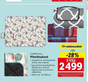 Lidl LIVARNO home Pikniktakaró ajánlat