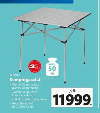 Lidl Rocktrail Kempingasztal 1db ajánlat