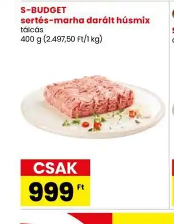 Spar Market S-BUDGET sertés-marha darált húsmix 400g ajánlat