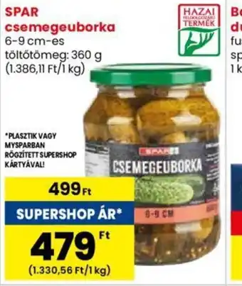 Spar Market SPAR csemegeuborka ajánlat