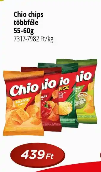 Real Chio chips többféle 55-60g ajánlat