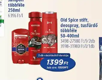 Real Old Spice stift, deospray, tusfürdő többféle 50-400ml ajánlat