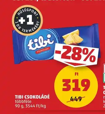 PENNY TIBI CSOKOLÁDÉ 90g ajánlat