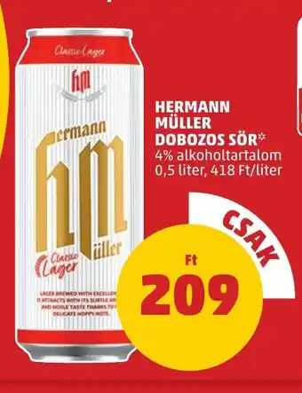 PENNY HERMANN MÜLLER DOBOZOS SÖR 0,5l ajánlat