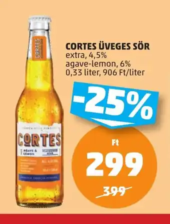 PENNY CORTES ÜVEGES SÖR 0,33l ajánlat