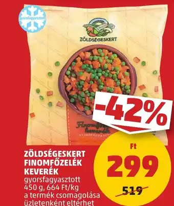 PENNY ZÖLDSÉGESKERT FINOMFŐZELÉK KEVERÉK 450g ajánlat