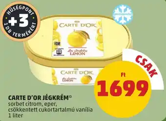 PENNY CARTE D'OR JÉGKRÉM 1 liter ajánlat