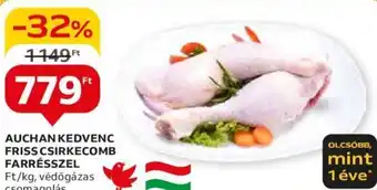 AUCHAN KEDVENC FRISS CSIRKECOMB FARRÉSSZEL