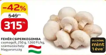 Auchan FEHÉR CSIPERKEGOMBA 250g ajánlat