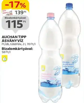 Auchan AUCHAN TIPP ÁSVÁNYVÍZ 2 l ajánlat