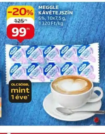 Auchan MEGGLE KÁVÉTEJSZÍN 10x7,5g ajánlat