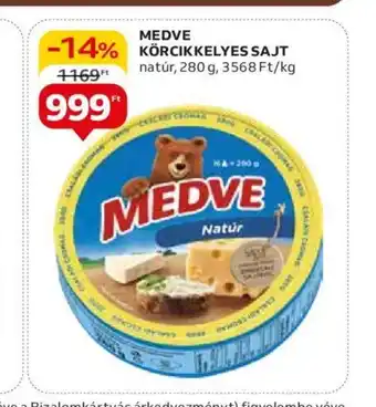 Auchan MEDVE KÖRCIKKELYES SAJT 280g ajánlat