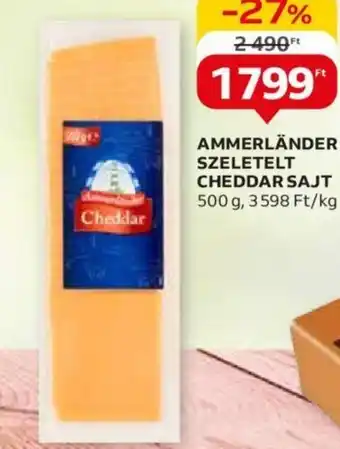 Auchan AMMERLÄNDER SZELETELT CHEDDAR SAJT 500 g ajánlat