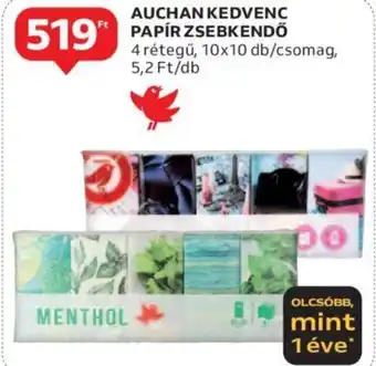 Auchan AUCHAN KEDVENC PAPÍRZSEBKENDŐ ajánlat