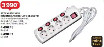 Auchan STECK! SEK 315K KÜLÖN KAPCSOLHATÓ ELOSZTÓ ajánlat