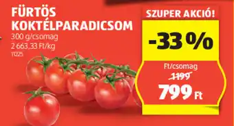 ALDI FÜRTÖS KOKTÉLPARADICSOM 300g ajánlat