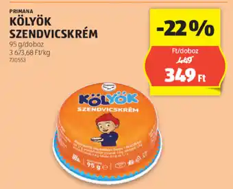 ALDI KÖLYÖK SZENDVICSKRÉM 95g ajánlat