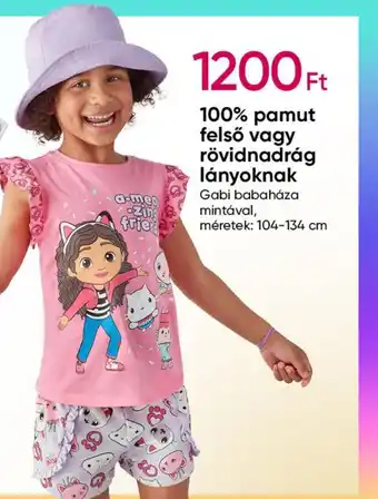 Pepco 100% pamut felső vagy rövidnadrág lányoknak ajánlat