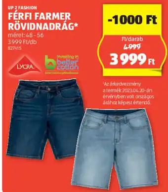 ALDI FÉRFI FARMER RÖVIDNADRÁG ajánlat