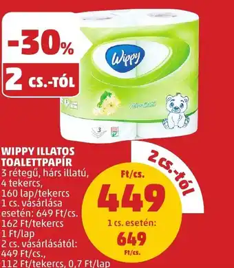 PENNY WIPPY ILLATOS TOALETTPAPÍR ajánlat