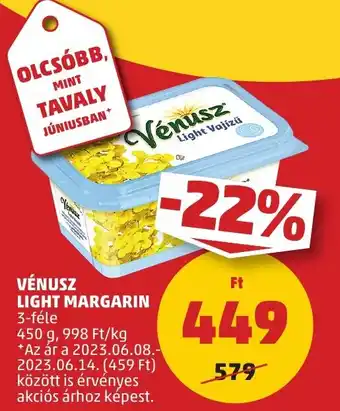 VÉNUSZ LIGHT MARGARIN 450g