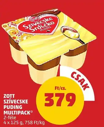 PENNY ZOTT SZÍVECSKE PUDING MULTIPACK 4 x 125g ajánlat